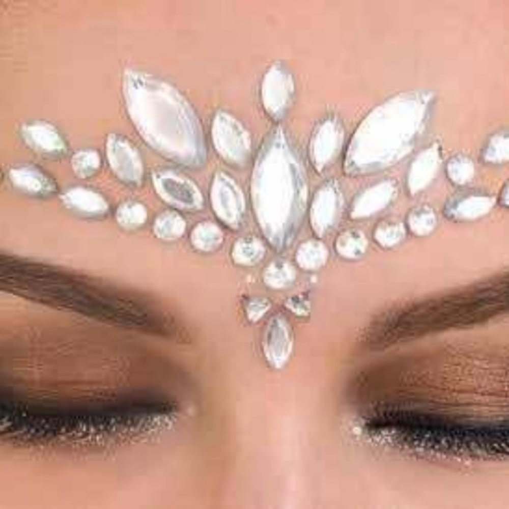 RHINESTONE FACE STICKERS FACIAL GLITTER - Picture 2 of 3
